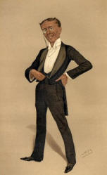 Cartoon of George Grossmith produced in Vanity Fair